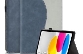 Succtopy Cover per iPad 11 Generazione A16 11 Pollici 2025/iPad 10 Generazione 10.9 Pollici 2022 Custodia in Pelle PU con Funzione di Supporto Protettiva Case con Portapenne Blu