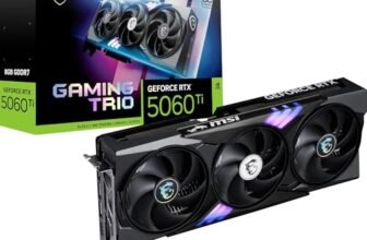 msi GeForce RTX 5060 Ti 8G GAMING TRIO OC – Scheda Video, 8GB GDDR7 28Gbps/128-bit, PCIe 5.0, raffreddamento TRI FROZR 4 con 3 × STORMFORCE FAN, RGB, HDMI 2.1b e DisplayPort 2.1b