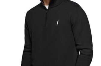 Polo Club Maglione Nero Uomo con Mezza Cerniera – Logo Ricamato – Maglioni 100% Cotone