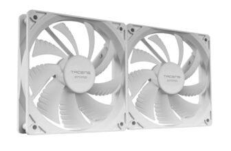 Tacens Anima AF12X2, Kit 2x Ventole 120mm, Funzionamento Ultra Silenzioso, Cuscinetti FLUXUS, Flusso d’Aria Ottimizzato, Struttura Rinforzata Anti-Vibrazione, Prestazioni Termiche Efficienti, Bianco