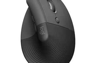 Logitech Lift Mouse Ergonomico Verticale, Senza Fili, Ricevitore Bluetooth o Logi Bolt USB, Clic Silenziosi, 4 Tasti, Compatibile con Windows, macOS, iPadOS, Laptop, PC – Grigio