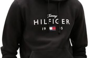 Tommy Hilfiger Felpa con Cappuccio da Uomo Brand Love Big Hilfiger MW0MW41427, Nero, M, Nero (Nero), M