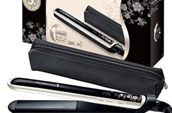 Remington Piastra Per Capelli, Professionale, Rivestimento In Ceramica Doppio infusa di perla, Piastre strette e lunghe 110 mm, 150-235°, Riscaldamento rapido, Pearl, S9501