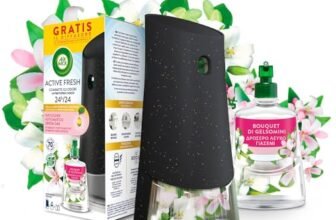 Airwick Active Fresh Deodorante per Ambienti, Confezione con 1 Diffusore Automatico senza gas, 1 Ricarica alla Fragranza Bouquet di Gelsomini 228ml, 2 Pile AA, Neutralizza Odori 24/7