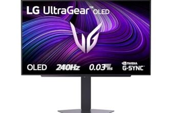LG UltraGear OLED 27GX704A Monitor Gaming 27″ QHD (2560×1440), 240Hz, 0,03ms (GtG), OLED, G-Sync, FreeSync Premium Pro, VRR, HDR 400 True Black, HDMI 2.1, DisplayPort, Hub USB, AUX, Nero