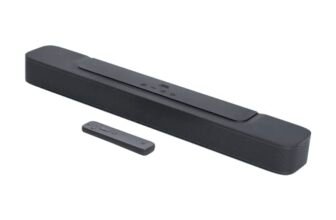 JBL Bar 2.0 All In One MK2, Soundbar a 2.0 Canali per TV, Altoparlante Compatto con Telecomando, JBL Surround Sound, Potenti Bassi, Dolby Digital Integrato, Connessione HDMI ARC e Ottica, Nero