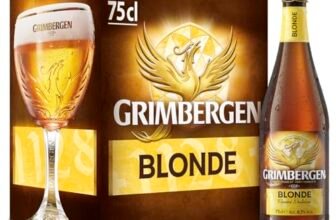 Grimbergen Blonde, Cassa con 6 Bottiglie da 75cl, Birra d’Abbazia Blonde Ale, Gusto Morbido e Fruttato, Gradazione Alcolica 6.7% Vol.