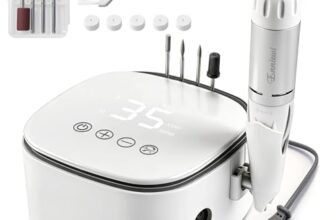 Enniewi Fresa per Unghie Professionale 35000RPM, Fresa Unghie, Lima Per Unghie Elettrica, Display Digitale LED HD, Trapano Elettrico per Rimozione Gel/Smalto Bianco