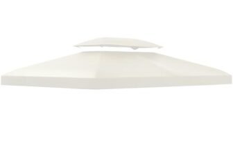 Outsunny Copertura per Gazebo da Giardino Tetto Sostitutivo Anti-UV Impermeabile in Poliestere 3x4m Beige