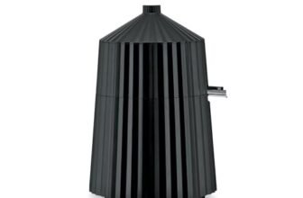 Alessi Plissé MDL07 B – Spremiagrumi Elettrico di Design, in Resina Termoplastica, Spina Europea, 80 W, Nero