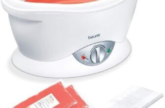 Beurer MP 70 Bagno di Paraffina elettrico per Mani, Piedi e Gomiti Morbidi e Lisci, Immergili in serbatoio con capacità di 1,5 litri e 80 W di potenza riscaldante, con 2 set di paraffina da 450g cad