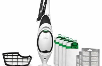 AMG Shop Online Aspirapolvere FOLLETTO VK150 + 12 SACCHETTI + PROFUMINI + TUBI, Con Motore 60.000 giri/min, Emissione Polveri 0,0001 mg/m³, Sacco 2,5 L, PESO: 3 Kg