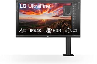 LG 32UN880K Monitor 32″ Ultra HD 4K Ergo, IPS, 3840×2160, HDR 10, DCI-P3 95%, stand Ergo regolabile in ogni direzione, Speaker Stereo 10W, USB-C, USB 3.0, Uscita Cuffie, Flicker Safe, Nero