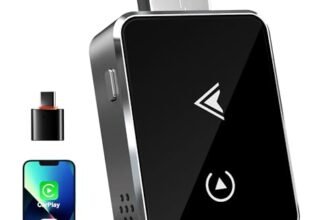 Adattatore Wireless 2-in-1 per CarPlay & Android Auto – Upgrade 2025, Adattatore USB/Type-C senza fili, Connessione Veloce e Stabile senza Ritardi, Compatibile con iOS 10+ e Android 11+