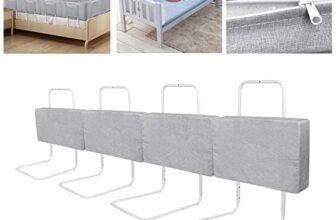 LARS360 4 griglie regolabili in altezza per bambini e anziani (50 cm, colore grigio lino)