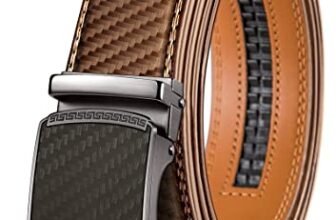 BULLIANT Cintura Uomo, Cintura Pelle Uomo Cricchetto Automatica Fibbia 35mm,Trim Regolabile per Adattars(Fulvo-125cm/36-42vita regolabile)