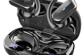 2026 Cuffie Bluetooth 5.4 Sport, Auricolari Bluetooth 70 Ore HiFi Stereo,Cuffie Wireless Impermeabili IPX8,4 ENC Cancellazione Rumore Mic,Con Display a LED, Headphones Per Corsa e Sport Estremi,USB-C