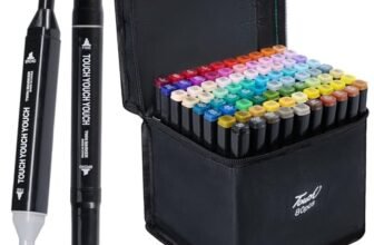 Carehabi Pennarelli Brush Pen,80 Colori,Impermeabile Pennarelli a Doppia per Vetro Legno Tela Ceramica Natale Artigianato Pasqua Artigianato fai da te