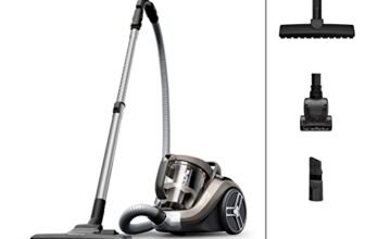 Rowenta Compact Power XXL Aspirapolvere Senza Sacco, Capacità 2.5 Litri, Potenza 900 W, Design Compatto, Sistema di Filtraggio a 3 Livelli, Aspirapolvere Potente, Facile da Pulire, 2 accessori,RO4B50