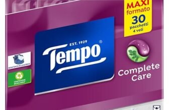 Tempo Fazzoletti Tascabili Complete Care, 30 pacchetti da 9 fazzoletti – con Balsamo – ideale per raffreddori