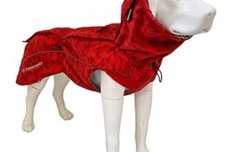 Croci Hiking Annapurna – Giacca impermeabile antivento invernale per cani con fodera termica imbottita, adatto fino a -20 C°, regolabile e ultraleggero, Rosso Mimetico, taglia 55 cm