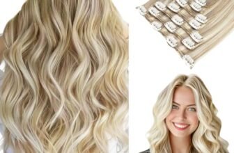 HOTBANANA Extension Capelli Veri Clip, Da Biondo Cenere a Biondo Dorato e Biondo Platino Extension Clip Capelli Veri 55cm 7pcs Remy Umani Naturali Capelli Extensions 120g