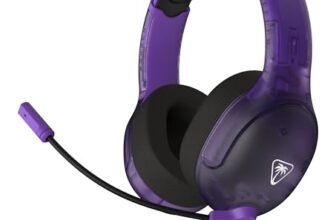 Turtle Beach Airlite Fit Fantasma Viola Cuffie da gioco cablate con licenza ufficiale per tutti i Nintendo Switch – Microfono flip-and-mute, padiglioni auricolari dal comfort superiore