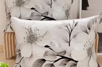 PETTI Artigiani Italiani – Coppia di Federe Cuscino 50×30 cm in Microfibra, Cuscini Arredo Camera da Letto, Divano, Salotto, Set 2 Fodere Copricuscino, Federa Floreale 38, 100% Made in Italy