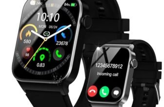 STECEi Smartwatch Uomo Donna Rispondi/Effettua Chiamate, 1.85″ Orologio Smartwatch con 113 Sportivo, Impermeabil IP68 Sportivo Smart Watch con Contapassi/Sonno/Cardiofrequenzimetro, Nero Scuro