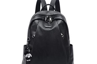 DEERWORD Donna Borse a Zaino Borsa a Zainetto Elegante Tracolla Zaini Firmate Marca Zainetti Antifurto PU pelle 6568 1 pz Nero V4