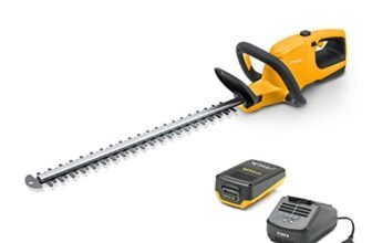 STIGA HT 100e Kit Tagliasiepi a Batteria, 20 V, Lama 55 cm, 2 Ah – Impugnatura Rotante 180°, Doppio Interruttore – Per Siepi e Cespugli – 1 Batt. 2 Ah + Caric.