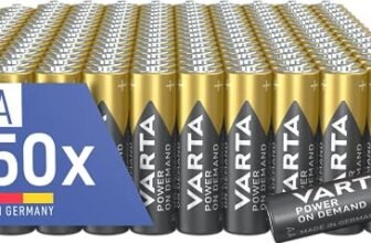 VARTA Batterie AA, confezione da 150, pile Power on Demand, Alcaline, 1,5V, pacco di stoccaggio, per accessori computer, dispositivi Smart Home, Made in Germany [Esclusivo su Amazon]