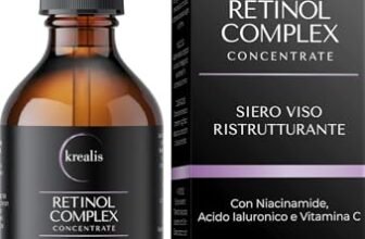 100ml – Retinolo Viso Completo con Niacinamide, Acido Ialuronico e Vitamina C, Siero Retinolo Idratante, Siero Viso, Antirughe, Antimacchia