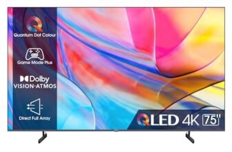 Hisense 75″ QLED 4K 2023 75A72KQ, Smart TV VIDAA U6, Dolby Vision, HDR 10+, Game Mode Plus, Alexa Built-in, VIDAA Voice, Tuner DVB-T2/S2 HEVC 10, lativù 4K