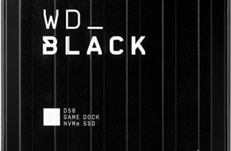 WD_BLACK D50 SSD Game Dock NVMe, 2 porte Thunderbolt 3, DisplayPort 1.4, 2 porte USB-C, 3 porte USB-A, ingresso/uscita audio e Gigabit Ethernet; luci RGB personalizzabili,