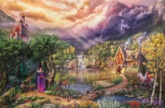 Schmidt Spiele 58037 Thomas Kinkade Disney, Snow White and The Queen, Puzzle da 1000 Pezzi