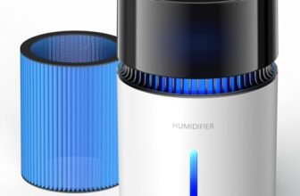 3L Umidificatore Ambiente, Top Fill, Umidificatore Ambiente Bambini con luce notturna, Silenzioso 30dB, 5 Livelli Nebbia, 35h Autonomia, Umidità Intelligente, per ufficio, cameretta del bambino