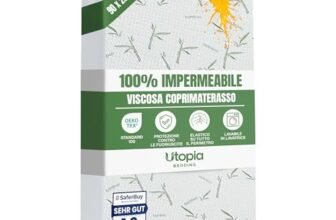 Utopia Bedding Coprimaterasso Singolo Impermeabile 90 x 200 x 30 cm, Certificato OEKO-TEX, Proteggi Materasso, Traspirante, Lavabile, Stile Montato Tutto Intorno Elastico
