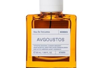 KORRES AVGOUSTOS Eau de Toilette per donna e uomo, fragranza unisex, profumo estivo fruttato-agrumato, 89% ingredienti naturali, vegan, 50 ml