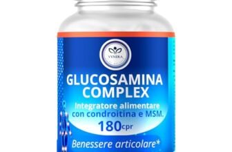 Glucosamina Condroitina MSM 1450mg 180 Compresse – Integratore Articolazioni, Collagene, Cartilagine e Ossa – Con Acido Ialuronico, Vitamina C e Boswellia
