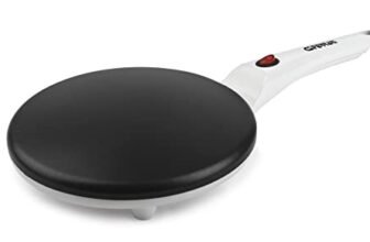 G3 Ferrari G10306 Crepiera, 800 W, Piastra 20cm, Uso facile, Completo di ciotola per impasto, Maniglia antiscottatura, Bianco