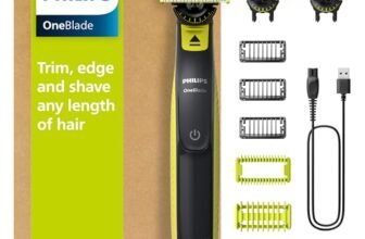 Philips OneBlade 360 Autentico Regolabarba Elettrico per Viso e Corpo, Rasoio e Spazzola, 3x 360 Lame, 3x Pettine per Barba (1,3,5 mm), 1x Kit per il Corpo, QP2824/31