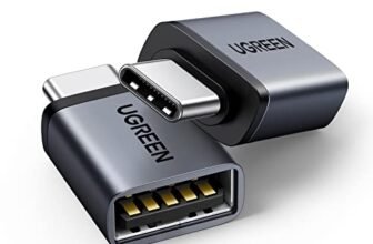 UGREEN Adattatore USB a Tipo C 3.0 2 Pezzi OTG Maschio a Femmina Compatibile con iPhone 17 Pro Max Air MacBook Air iPad Redmi Galaxy S24 S23 Note 20 (Nero)