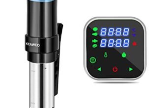 KEAWEO Sous Vide 1100W Slow Cooker Circolatore Termico, roner cucina professionaleTermocircolatore a Immersione per Cottura a Bassa Temperatura Sottovuot Display Touch LCD