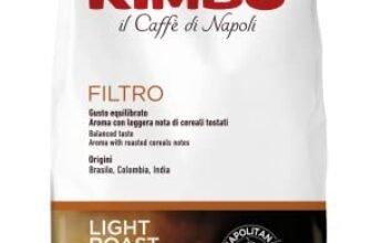 Kimbo, Caffè Filtro Macinato, 1000 gr, Tostatura Chiara, Aroma con Leggera Nota di Cereali Tostati, Gusto Equilibrato