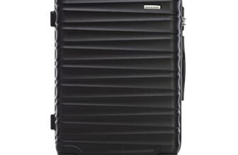 WITTCHEN Case | hard shell, material: ABS | high-quality and stable, Black, Medium Suitcase, Hand Luggage
