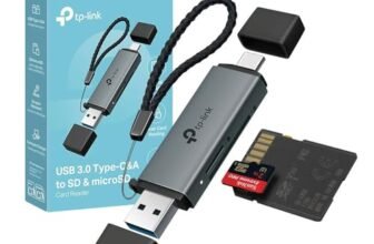 TP-Link UA430D Lettore di Schede SD, USB 3.0 Type C&A, Supporta SD/SDHC/SDXC/mircoSD/microSDHC/microSDXC, UHS-I, Compatibile con Phone(iOS/Android), Tablet, Laptop e Desktop (Linux/Mac/Windows/Chrome)
