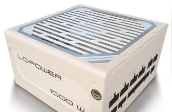 LC-Power Alimentatore 1000w 80 Plus Gold, Modulare PSU ed Estremamente Silenzioso – Compatibile con ATX 3.1 e PCIe 5.1, Bianco(LC1000MW V3.1)