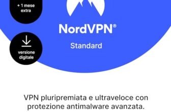 NordVPN Standard, Esclusiva Amazon, 10 Dispositivi, 1-Anno + 1 Mese Extra, Codice Digitale