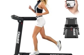 ZIPRO Tapis Roulant Salvaspazio 1-16 km/h, Tapirulan Pieghevole da Casa con APP, Tapis Roulant Elettrico, Treadmill con Display LED, Bluetooth e Funzione MP3 (Pacto)